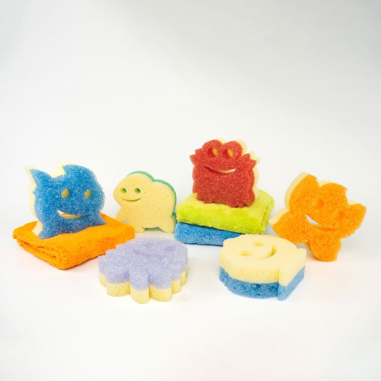 Scrub Mommy Summer Shapes Sponge Bundle and Microfiber Towels | scrubdaddy Selection | Scrubdaddystart 91AB - Image 2
