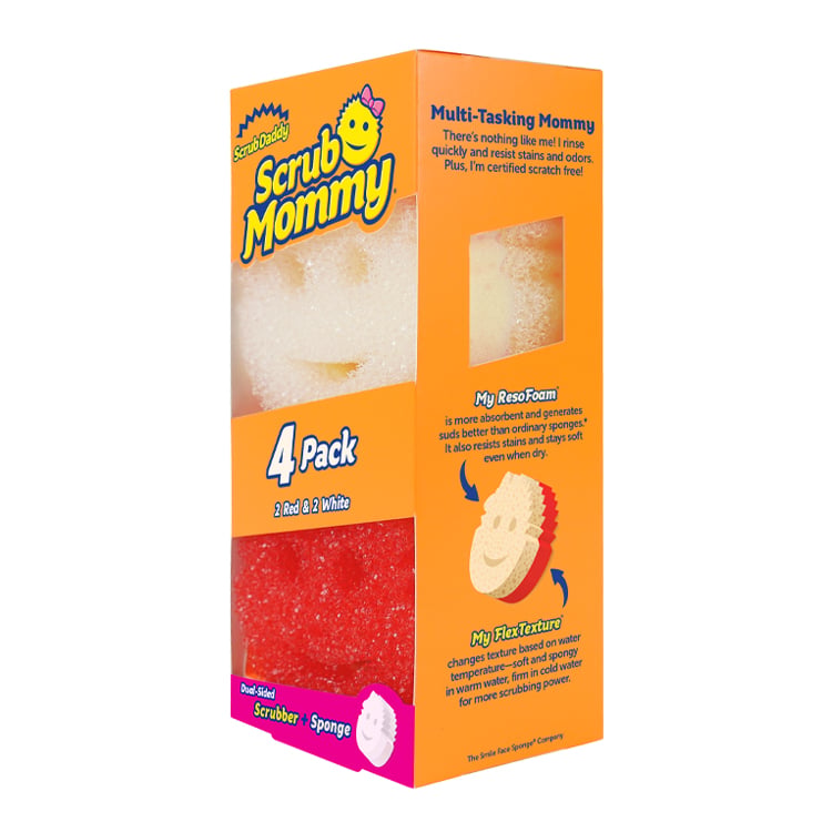 Scrub Mommy 4 Count – Red and White | scrubdaddy Selection | Scrubdaddystart 0DA4 - Image 2